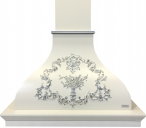 Кухонная вытяжка купольная Бьянка 90 ППУ с декором